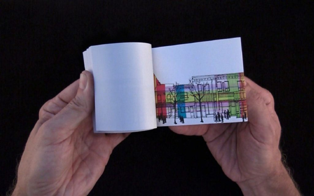 Flipbook con una historia en color